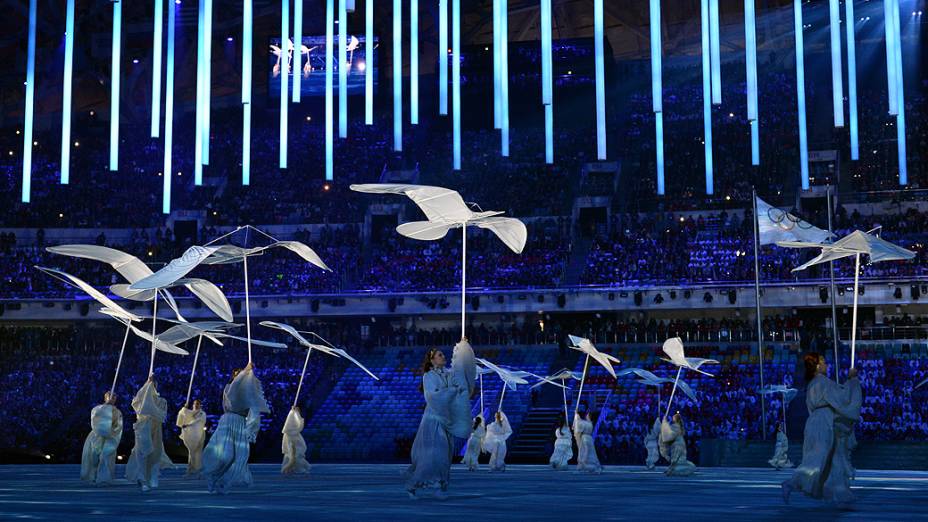Cerimônia de encerramento dos Jogos Olímpicos de Inverno de Sochi, na Rússia