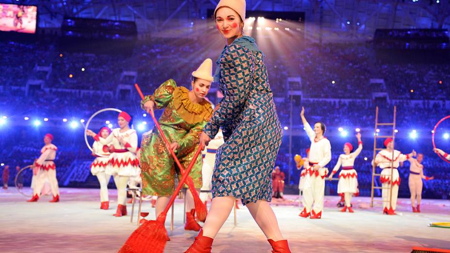 Cerimônia de encerramento dos Jogos de Sochi, na Rússia