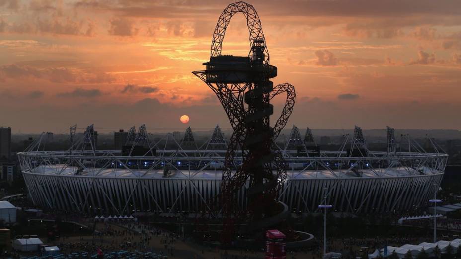 O Parque Olímpico de Londres depois da conclusão dos Jogos de 2012