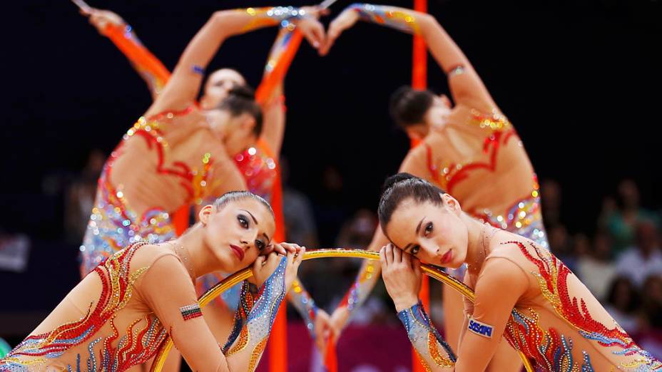 Equipe da Bulgária durante prova de qualificação na Olimpíada de Londres