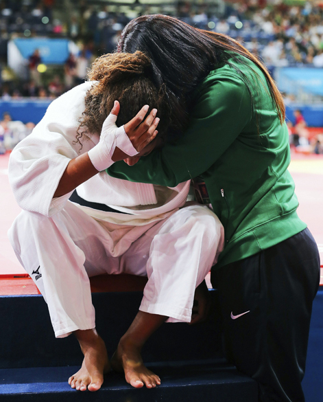 A judoca Rafaela Silva após ser eliminada da Olimpíada de Londres, em 30/07/2012