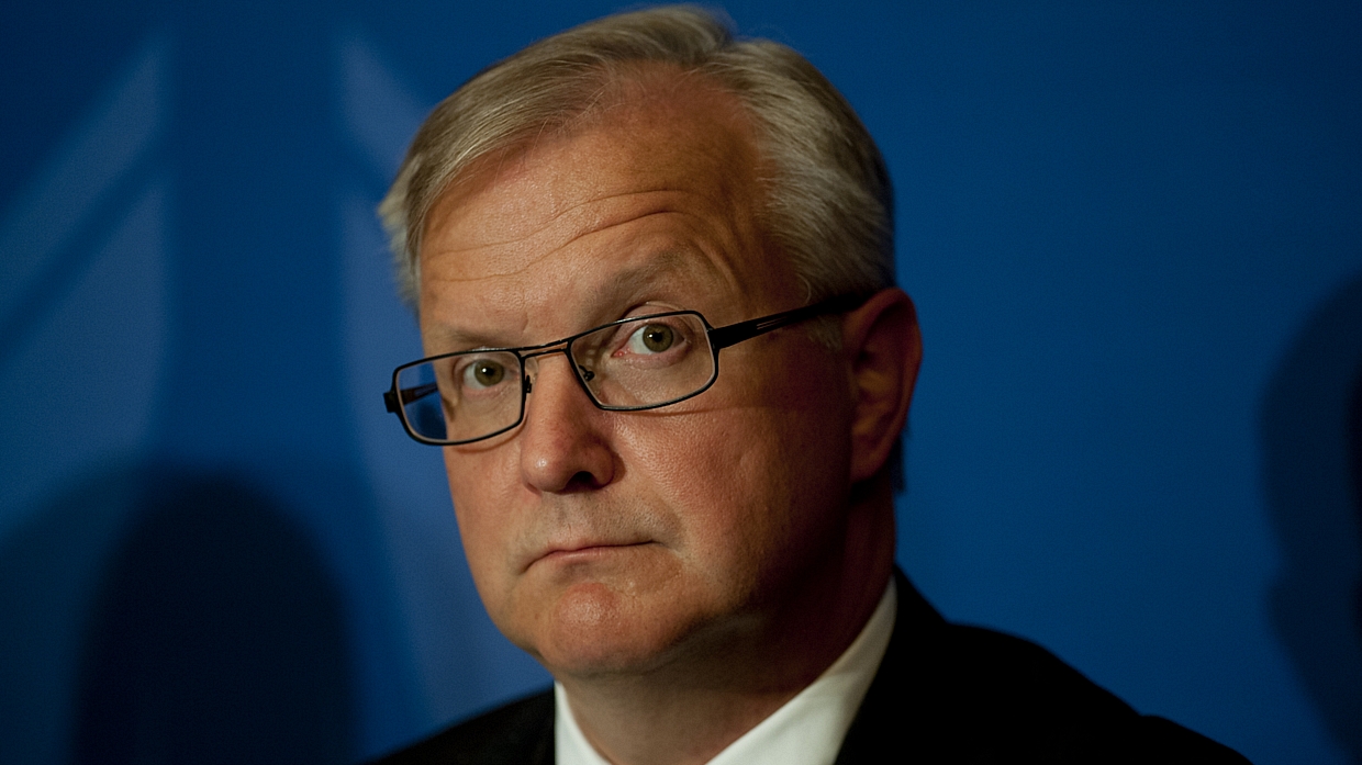 O vice-presidente da Comissão Europeia, Olli Rehn, durante a reunião do G20 no México