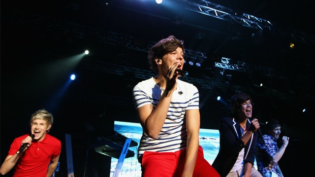 Os integrantes da banda britânica One Direction