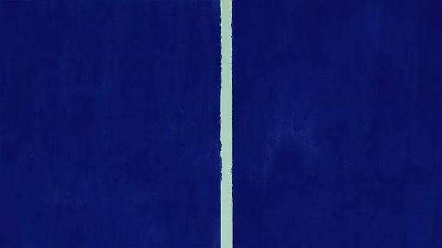 Onement VI, obra de Barnet Newman arrematada por 43,84 milhões de dólares na Sotheby's de Nova York