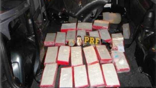 Cocaína apreendida pela PRF na Operação Escorpião