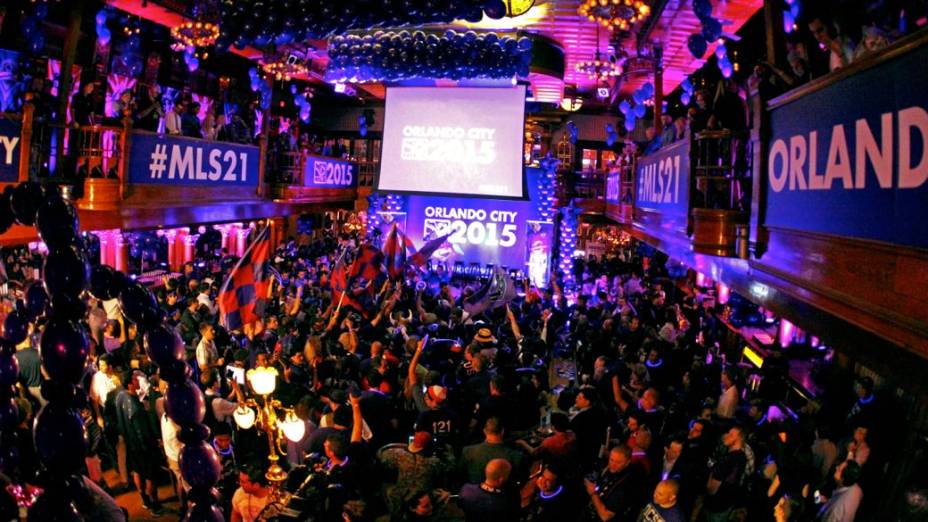 A festa pela entrada do Orlando City na MLS, na noite de terça-feira