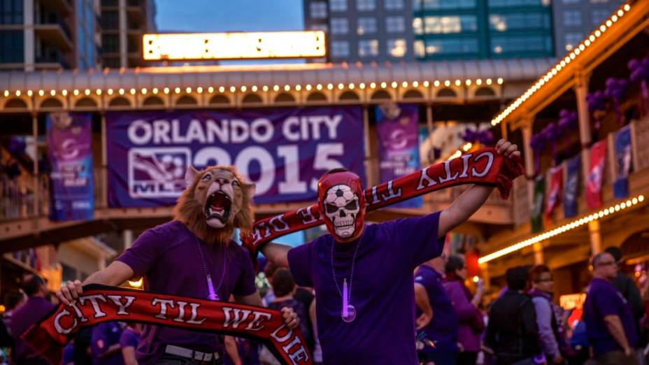 A festa pela entrada do Orlando City na MLS, na noite de terça-feira