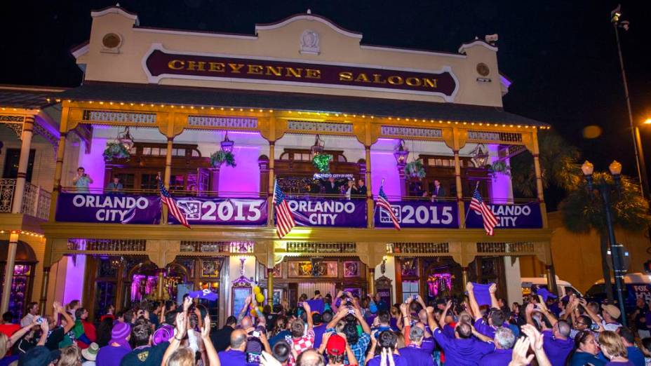 A festa pela entrada do Orlando City na MLS, na noite de terça-feira