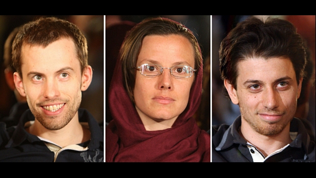 Os americanos Shane Bauer, Sarah Shourd e Joshua Fattal foram detidos em 2009