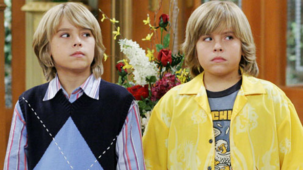 Os irmãos gêmeos Cole e Dylan Sprouse, da série Zack & Cody, da Disney