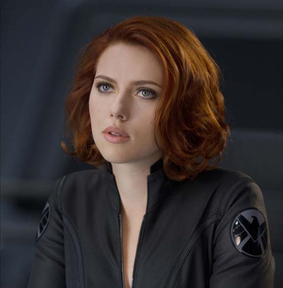 Scarlett Johansson como Viúva Negra no filme Os Vingadores