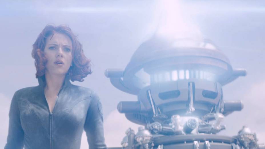 Scarlett Johansson como Viúva Negra no filme Os Vingadores
