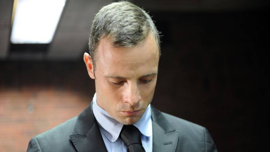 Oscar Pistorius no segundo dia da audiência para seu pedido de fiança, em Pretória