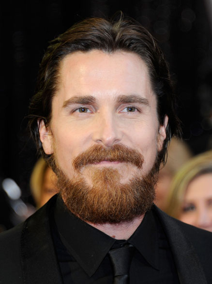 O ator Christian Bale durante o tapete vermelho do Oscar 2011