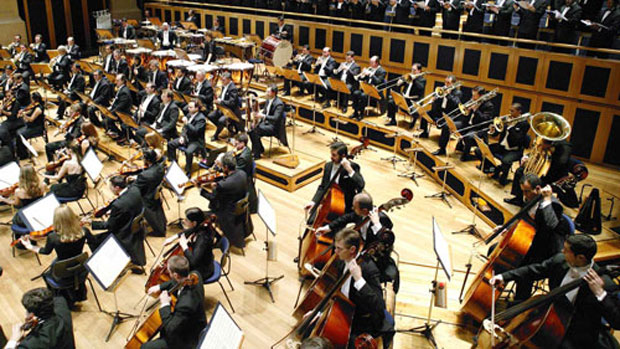 Músicos em concerto da Orquestra Sinfônica do Estado de São Paulo (Osesp)