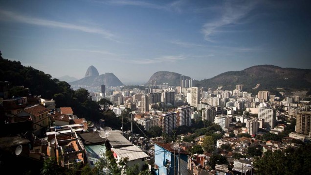 Vista do alto do Morro Dona Marta, no Rio de Janeiro