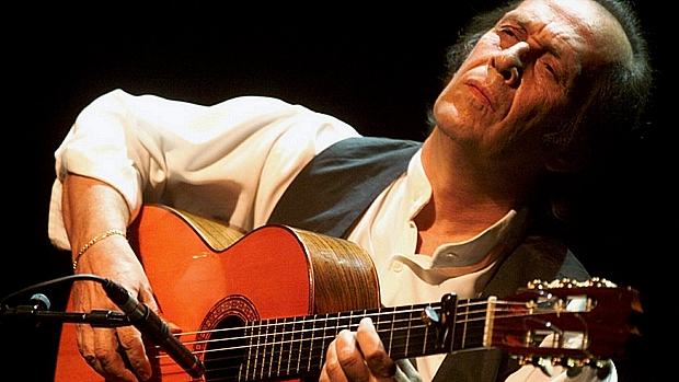 Paco de Lucía, um dos grandes da música flamenca, no Festival de Montreux, na Suíça