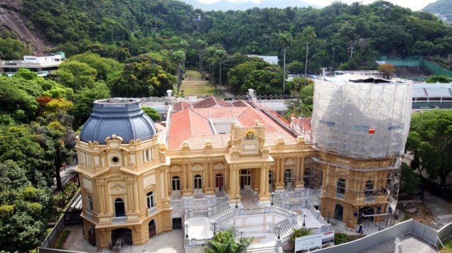 O Palácio Guanabara emoldurado pela paisagem nas Laranjeiras: reforma deve ser concluída em junho