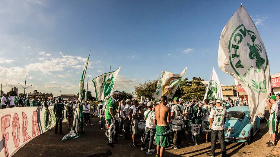 Torcedores do Palmeiras antes da partida contra Atlético-GO