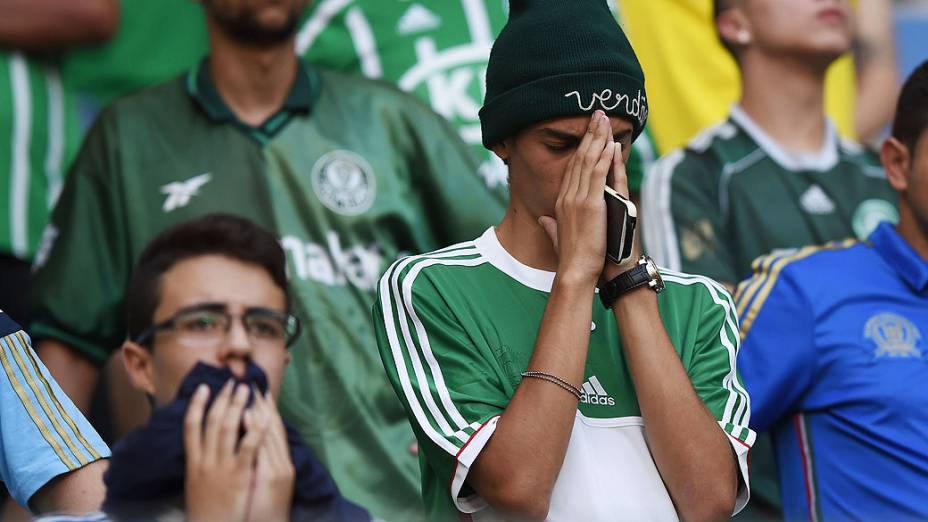 Torcida do Palmeiras em partida contra o Atlético-PR, válida pela última rodada do Campeonato Brasileiro 2014, no Allianz Parque, na zona oeste de São Paulo, neste domingo