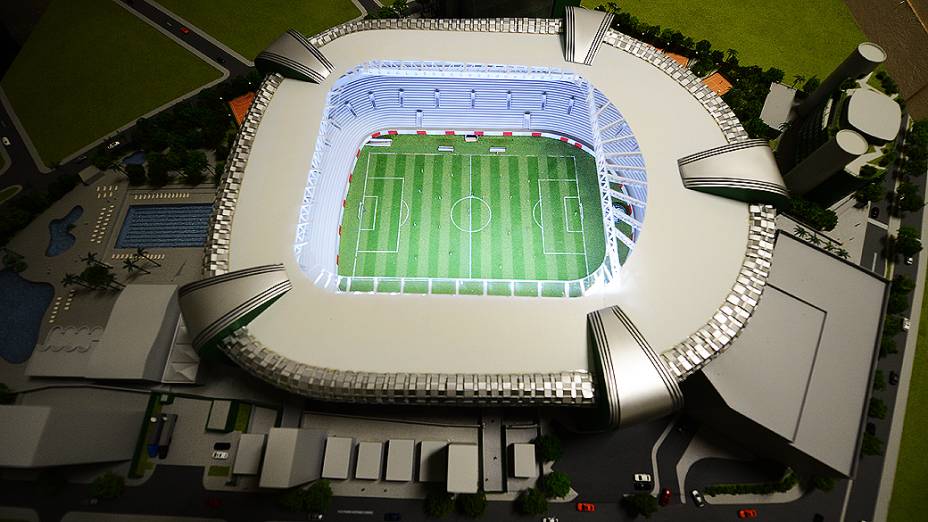 Obras do novo estádio do Palmeiras, em São Paulo