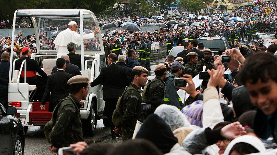 Papa Francisco durante a Jornada Mundial da Juventude, em Aparecida do Norte