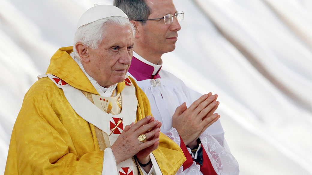 Papa Bento 16 durante a Jornada Mundial da Juventude da Igreja Católica, na Espanha - 21/08/2011