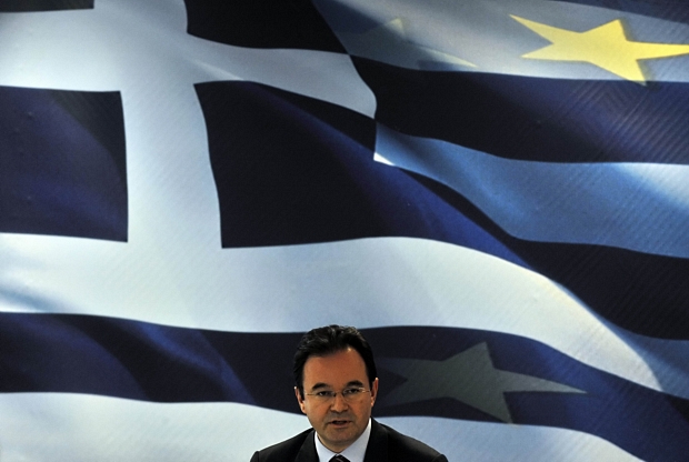 Em Atenas, ministro das Finanças grego, George Papaconstantinou, anuncia plano de desestatização