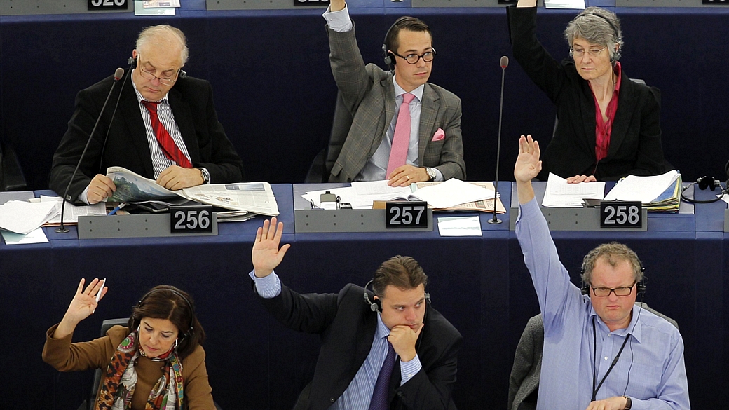 Votação no Parlamento Europeu em Estrasburgo, na França