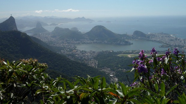 Foto panorâmica da vista do Parque Nacional da Tijuca, no Rio de Janeiro