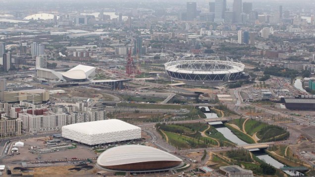 Visão geral do Parque Olímpico em Londres