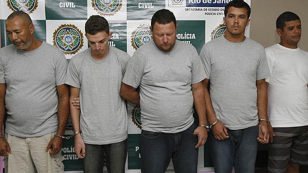 Parte dos presos acusados de integrar quadrilha especializada em roubo de caminhões no Rio