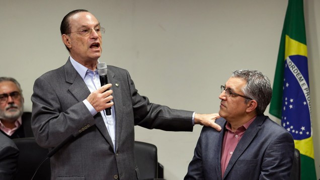 Maluf declara apoio do PP à candidatura de Padilha ao governo de São Paulo Maluf declara apoio do PP à candidatura de Padilha ao governo de São Paulo