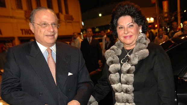 Paulo e Sylvia Maluf, na cerimônia de casamento de Sophia Alckmin, filha de Geraldo Alckmin, em imagem de 2007