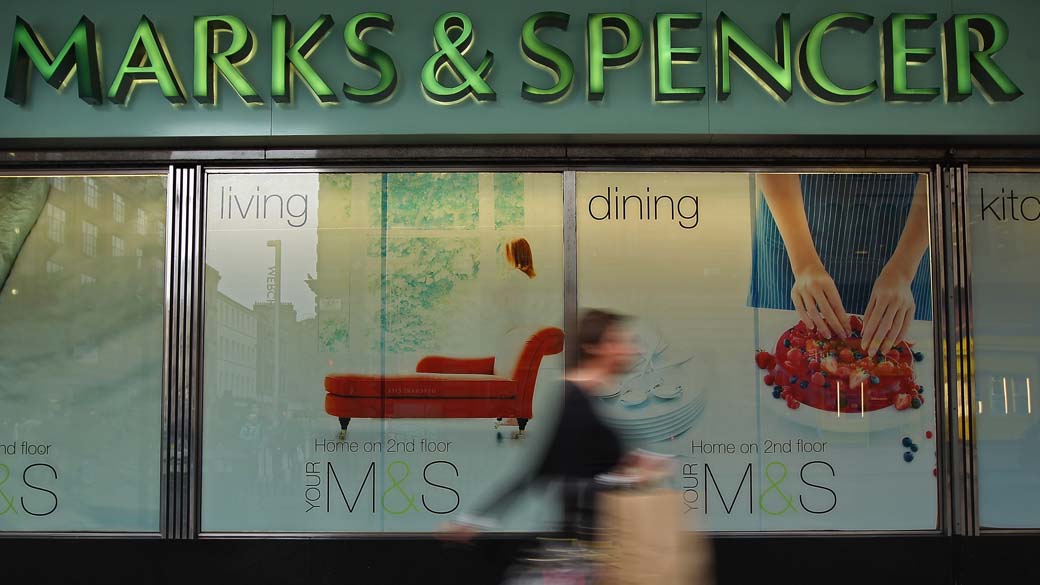 Fachada da loja de departamentos Marks & Spencer em Glasgow, na Grã-Bretanha