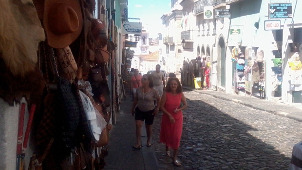 O pelourinho, um dos principais pontos turísticos de Salvador, na tarde de terça-feira: vazio por causa da falta de segurança