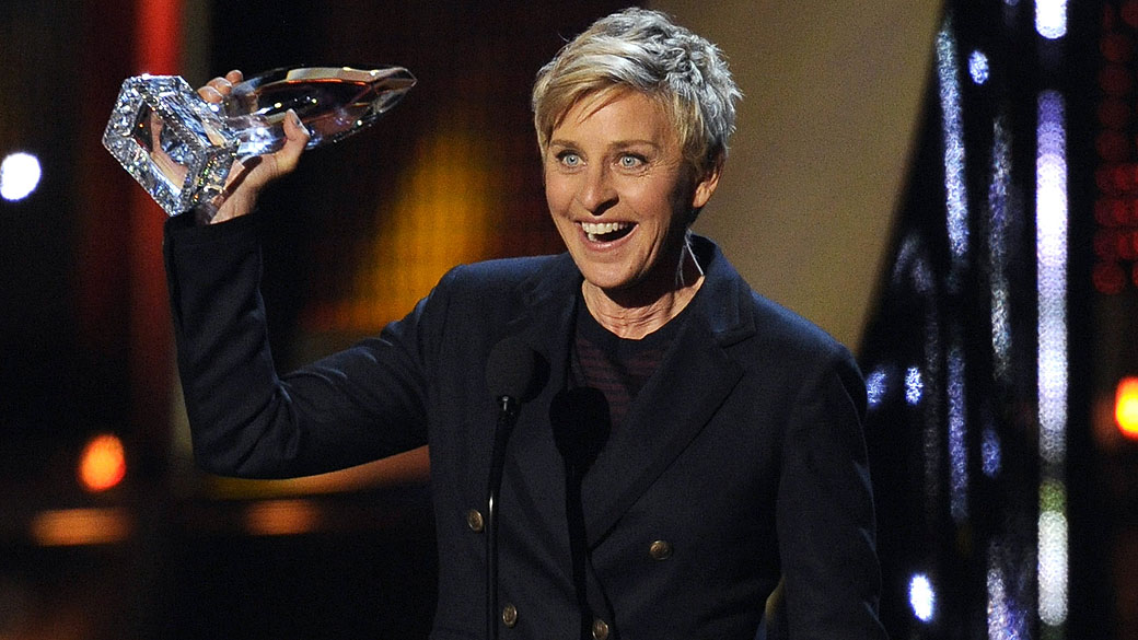 A atriz Ellen DeGeneres no prêmio 'The People's Choice Awards​'