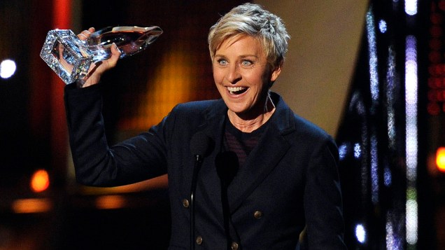 A atriz Ellen DeGeneres no prêmio The Peoples Choice Awards​