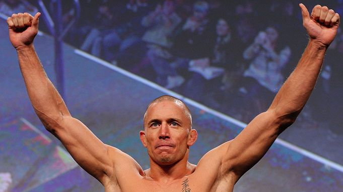 Pesagem do UFC 154, em Montreal, com Georges St-Pierre e Carlos Condit