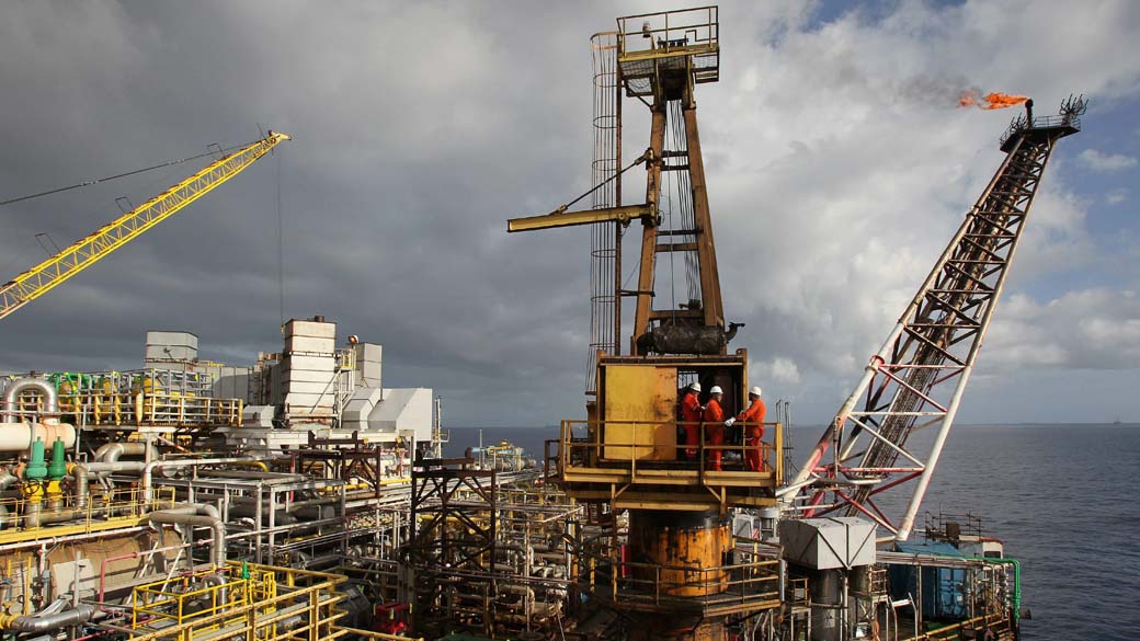 Plataforma da Petrobras na Bacia de Campos, Rio de Janeiro