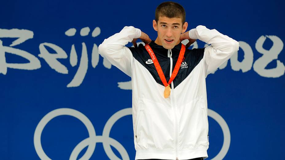 Michael Phelps foi ouro nos 200 m livre em Pequim-2008