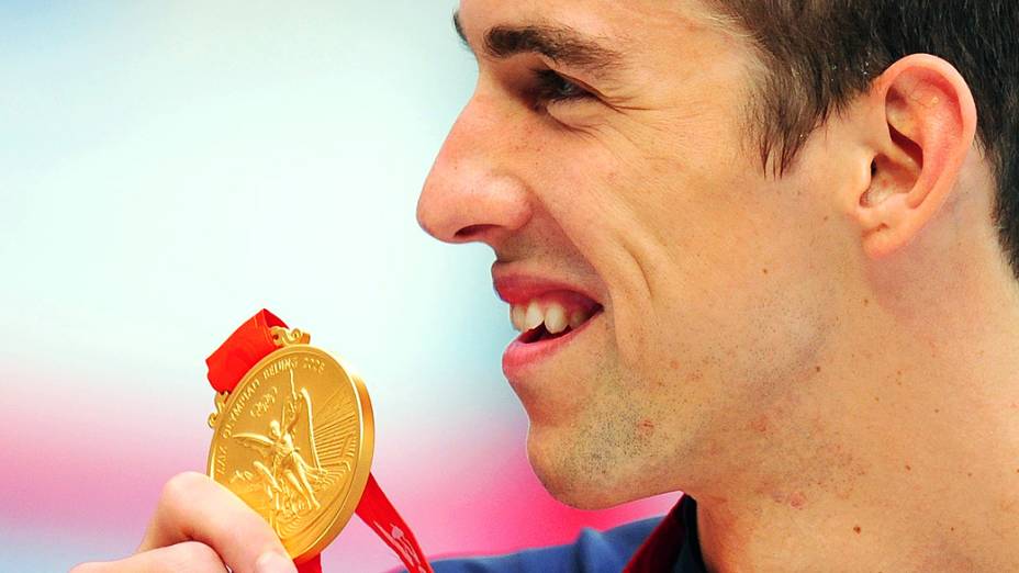 Michael Phelps foi ouro nos 200m medley em Pequim-2008