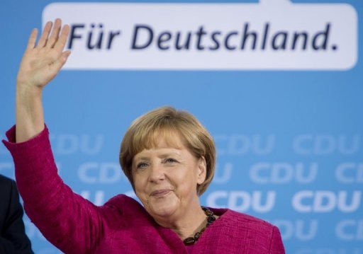 Angela Merkel fez críticas durante comício realizado nesta quarta