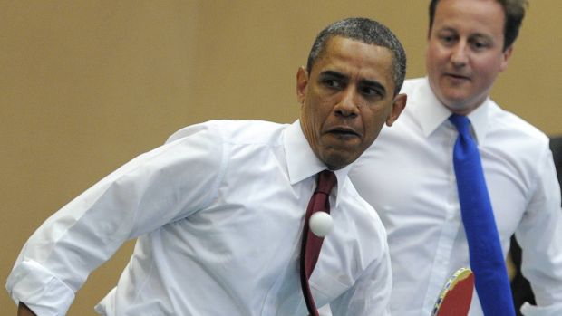 Obama e Cameron se esforçam para enfrentar a bolinha de pingue-pongue
