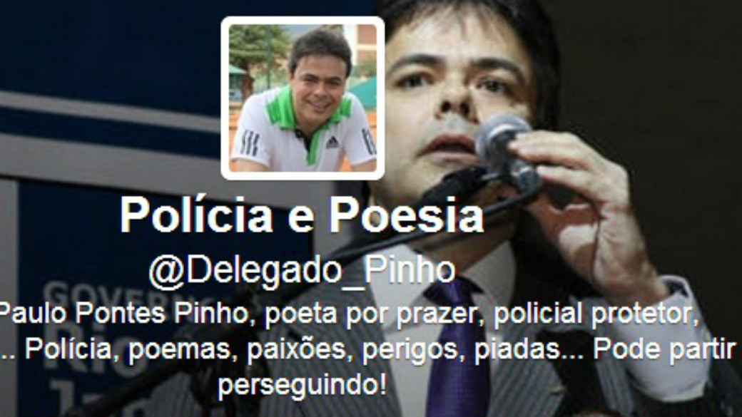A página do delegado Pedro Paulo Pontes Pinho no Twitter: críticas às mulheres policiais