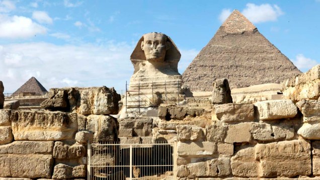 Pirâmides de Gizé no Cairo. O local sofre com a falta de turistas desde o começo dos protestos no Egito