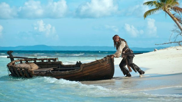 Johnny Depp em <em>Piratas do Caribe: Navegando em Águas Misteriosas </em>(2011)