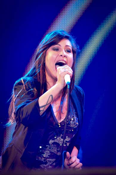 Pitty durante o show no palco Mundo, no último dia do Rock in Rio, em 02/10/2011