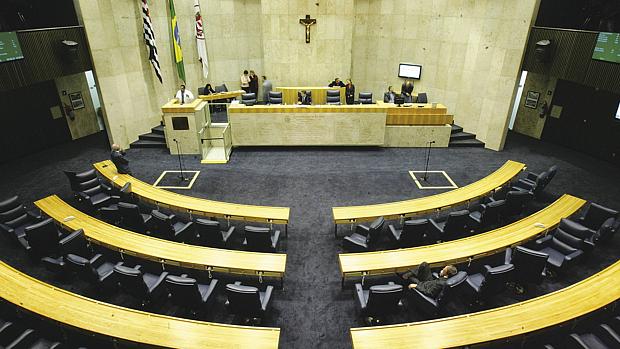 Plenário da Câmara Municipal de São Paulo em sessão