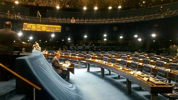 Plenário do Senado vazio em plena quarta-feira